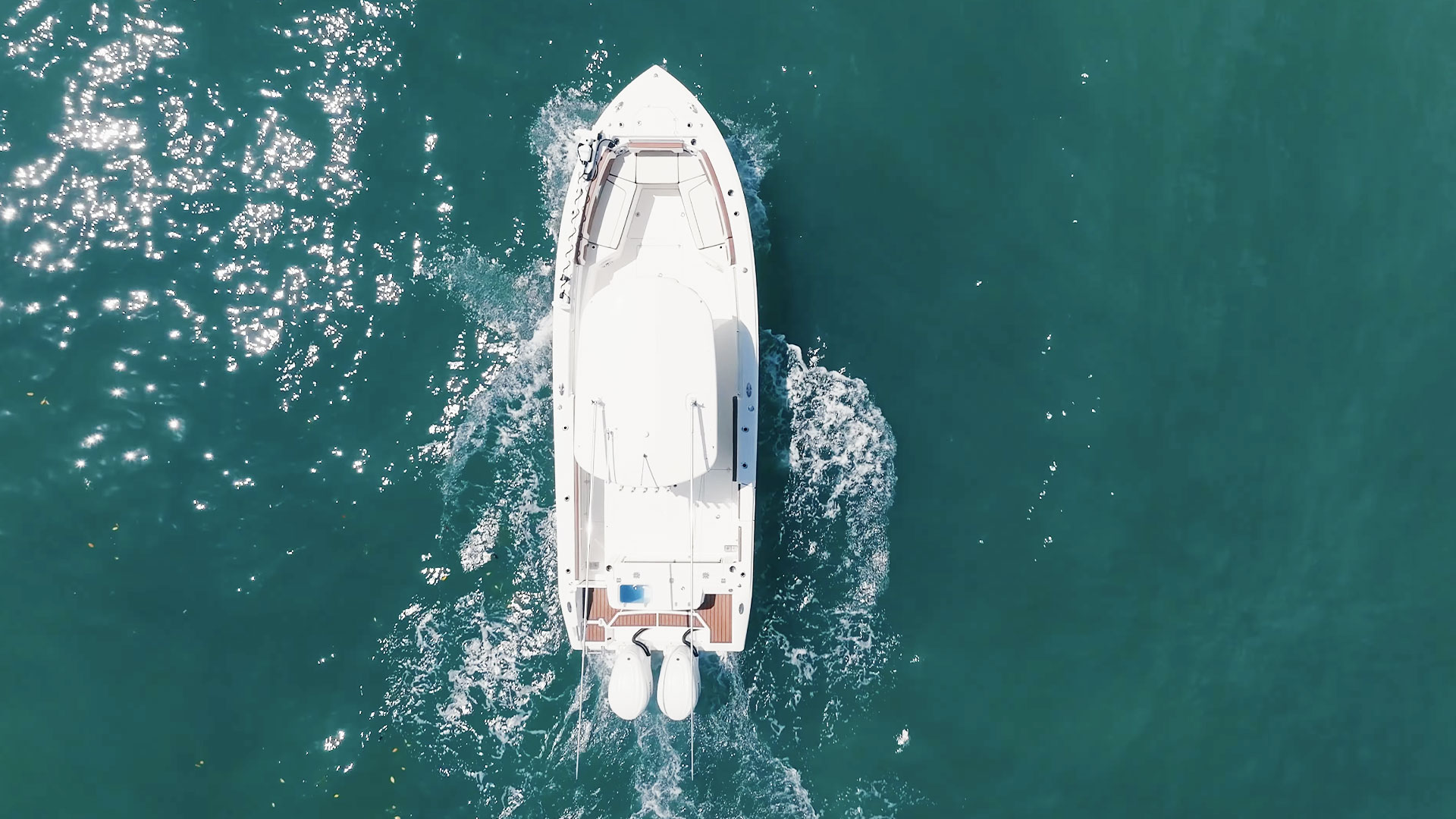 top view of 285 cc boat