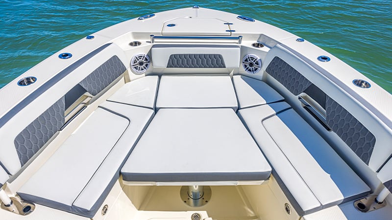 interior view of the 265CC seating